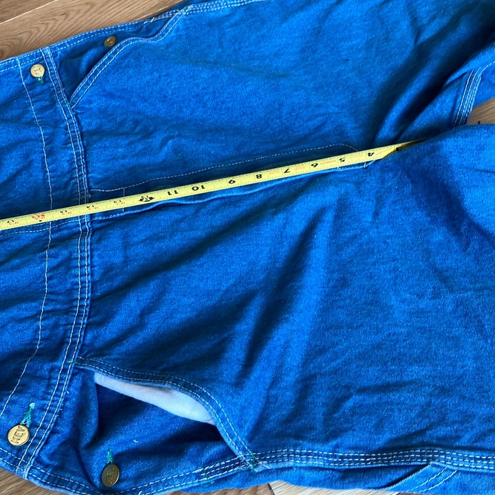 Women's Blue Denim Jumpsuit with Smiley Patch - Picture 12 of 12
